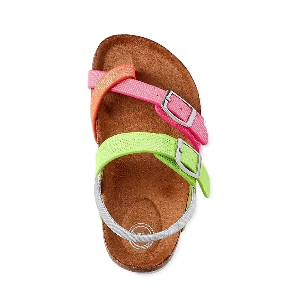 Wonder Nation 2 BuckleMulticolored Sandals Girls NEW
